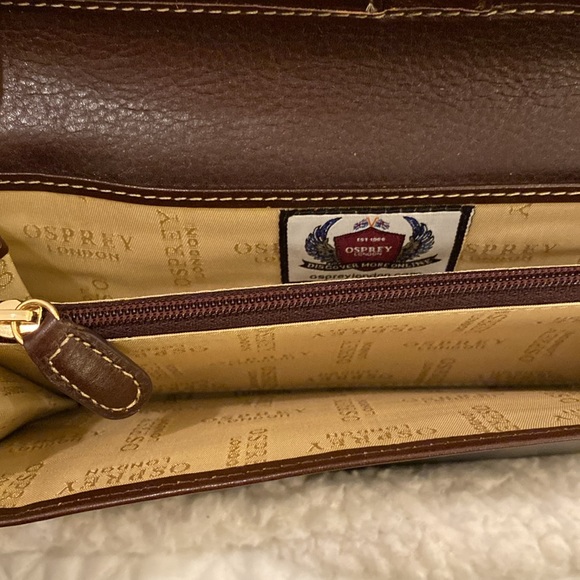 OSPREY LONDON Saddle Leather Julia Large Matinee Wallet by Graeme Ellison - Picture 7 of 7